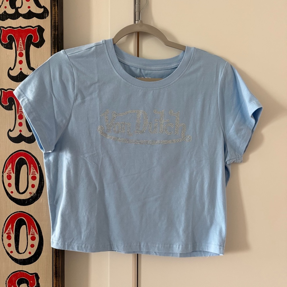 Von Dutch rhinestone baby tee